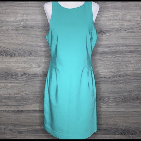 Zara Racerneck Turquoise Dress - Picture 3 of 3